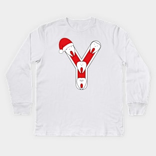 Letter Y (Happimola Christmas Alphabet) Kids Long Sleeve T-Shirt